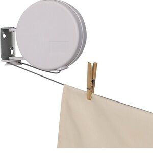 Household Essentials 6.5 L White Plastic Retractable Clothesline